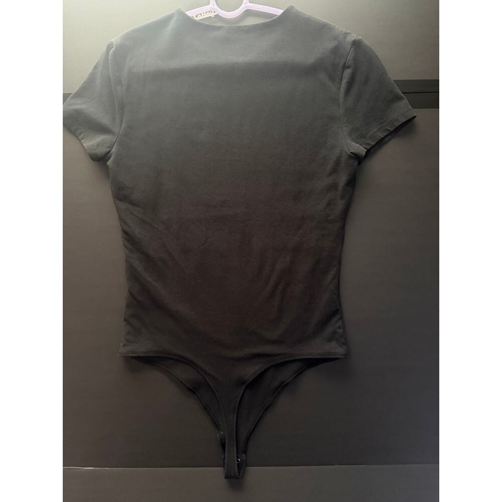 Abercrombie & Fitch Women’s L Black Bodysuit – Soft A&F Short‑Sleeve Top - Picture 4 of 5